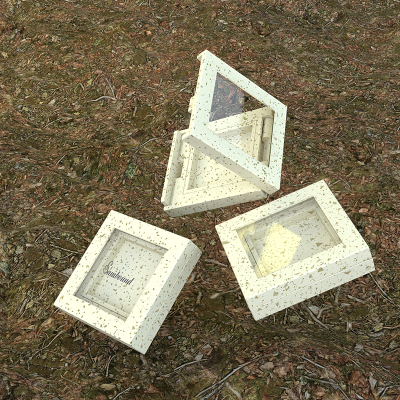 小麥秸稈材質(zhì)粉盒環(huán)保可降解支持印刷logo