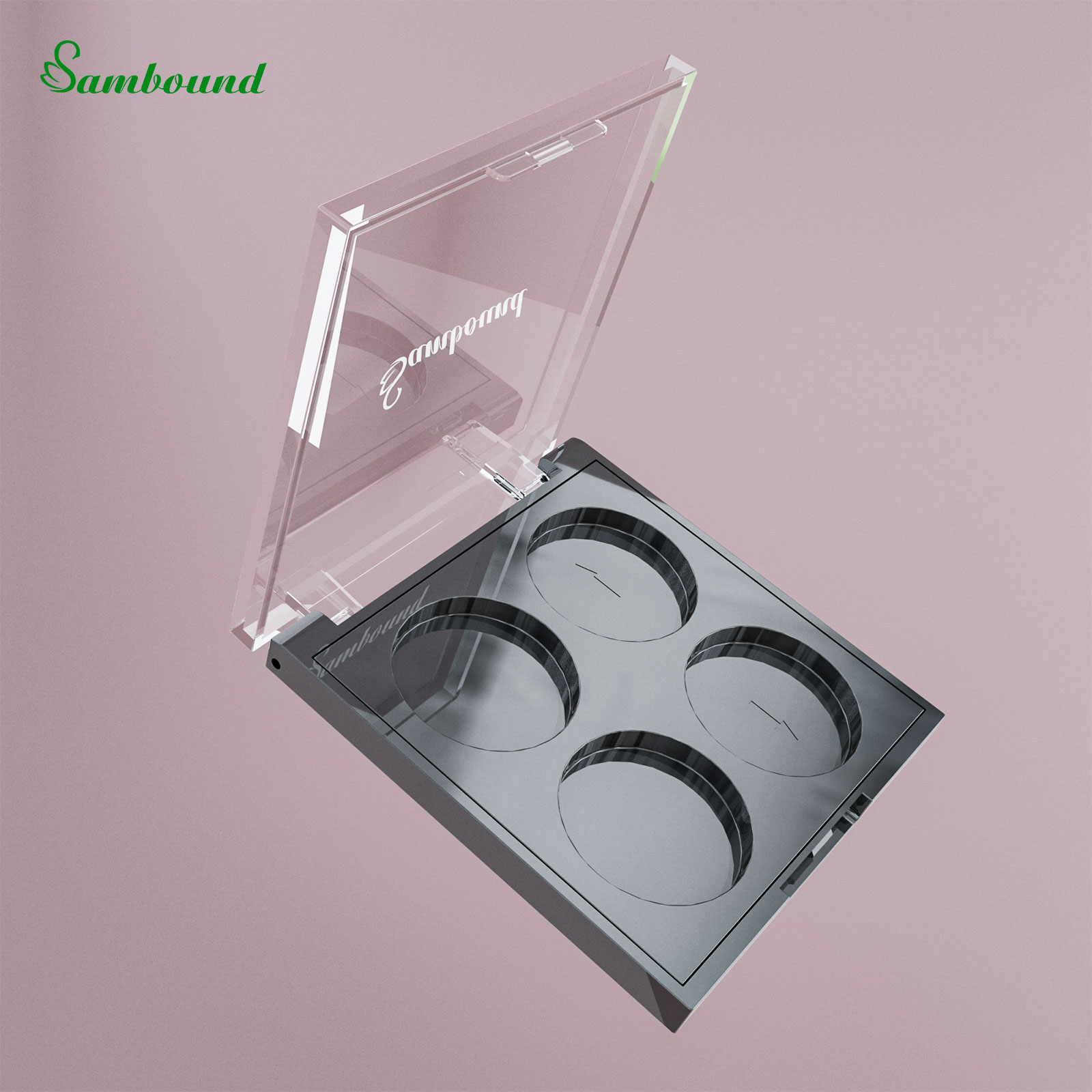 四色透明蓋眼影自組盤